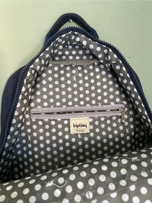 Kipling Tablet City Backpack Blue Elastic Side Pockets thumbnail 11