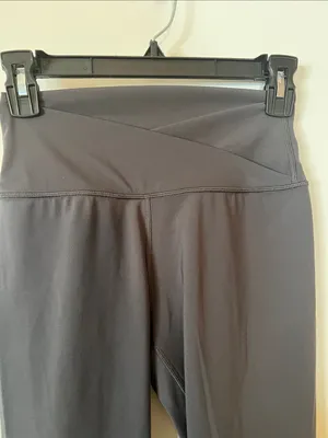 P'tula High-Waist Gunmetal Gray Leggings with Crossover Waistband thumbnail 5
