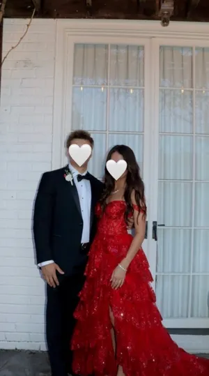 Sherri Hill 55500 Red Dress thumbnail 2
