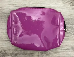 Lancome Purple Zip Top Makeup Bag thumbnail 1