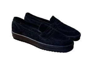 Aerosoles Women's Black Suede Loafers Size 6.5M thumbnail 1