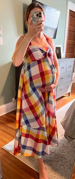 Hatch Scarlet Dress Plaid Maternity HTCH2/M8-10 thumbnail 1