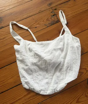 Abercrombie white corset top thumbnail 1