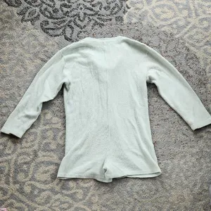 Victoria's Secret Gold Label Long Sleeve Knit Romper Mint Green Small thumbnail 6