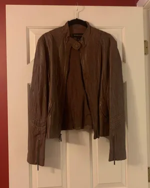 Brown Leather Jacket thumbnail 1