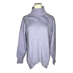 Maeve Anthropologie Lilac Crystal Mock Neck Tunic Sweater Stretch Knit thumbnail 4