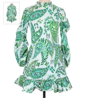 STAUD Green Longsleeve Dress thumbnail 1
