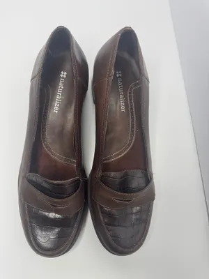 Naturalizer Brown Leather Kitten Heels Timeless Design Size 7 thumbnail 2