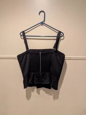 Frankly Black Peplum Top Size XXL thumbnail 9