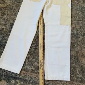 Madewell The '90s Straight Jean Two-Tone Workwear Edition Pants Utility White 30 thumbnail 8