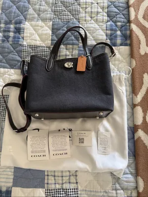 Coach Willow 24 Black Denim thumbnail 5