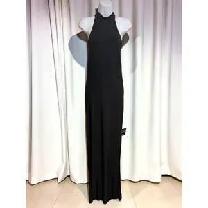 Lulus Flawless Expression Black Mock Neck Halter Maxi Size L thumbnail 6