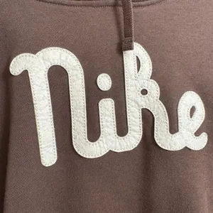 Nike Women's Sportswear Club Fleece Oversized Cropped Hoodie Brown Large thumbnail 3