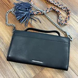 Rebecca Minkoff Leather Tassel Chase Crossbody Purse Wallet thumbnail 4