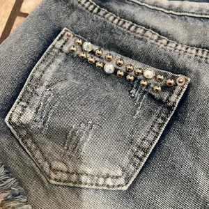 Mid Waist Booty Shorts Mid Rise Denim Shorts Jeans Shorts Summer Pants Stretch thumbnail 3