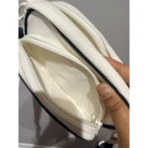 Offline by Aerie - White Blue Canvas‎ Crossbody Bag w/ Strap NWT H thumbnail 6