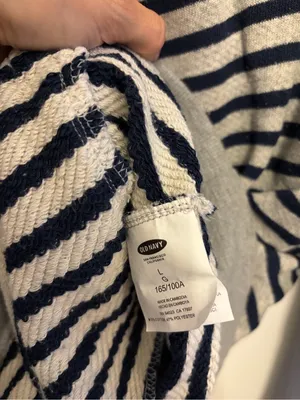 Old Navy Navy and Grey Striped Cowl Neck Sweater thumbnail 3