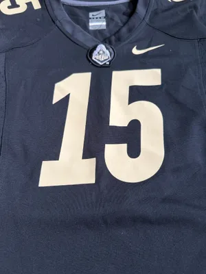 Nike Team Authentic Football Jersey #15 Black Gold Mesh Size Large thumbnail 6