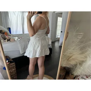 Abercrombie & Fitch Women’s Small White Ruffle Y2K 2000s Mini Dress thumbnail 4