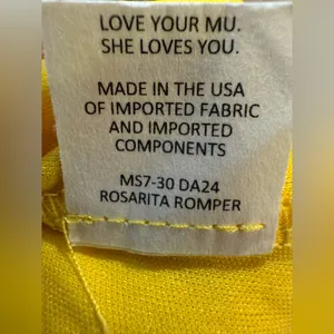 Show Me Your MuMu Sunny Yellow‎ Romper Size Small thumbnail 8