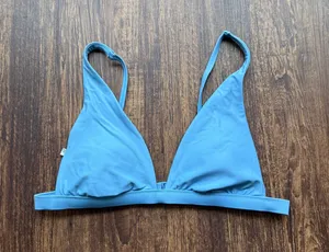 Aerie Women’s Blue Triangle Adjustable Bikini Swimsuit Top - Size S thumbnail 1