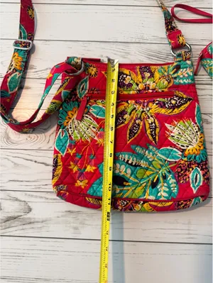 Vera Bradley Crossbody Bag & Wristlet Wallet Set Floral Butterfly thumbnail 2
