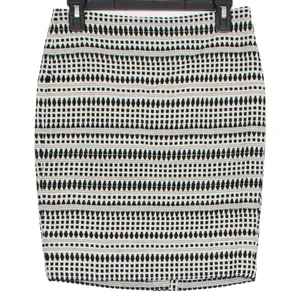 NWT Ann Taylor Loft Skirt Pencil Minimalist Professional Preppy White Black 2P thumbnail 1