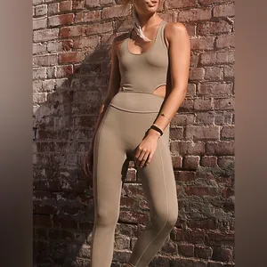 Free People Sage Beige Onesie thumbnail 3