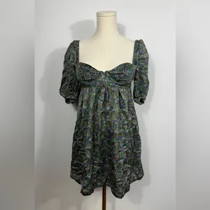 New! For Love &‎ Lemons Alisa Mini Dress in Green Sz XS $233 thumbnail 7