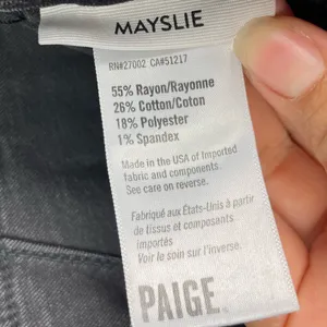 Paige Faded Mist Black Mayslie Relaxed Cropped Jogger Jean Pants Size 32‎ thumbnail 6
