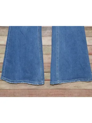 Rockin C Jeans Womens 28 Bell Bottom Flare Highrise Paper Bag Waist Retro Rodeo thumbnail 4