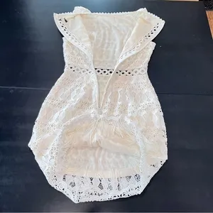 Lulus‎ Kenna White Crochet Lace Sleeveless Bodycon Dress MEDIUM thumbnail 6