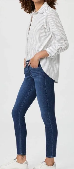 Paige Verdugo Ankle Blue Dark Wash Skinny Jeans thumbnail 2