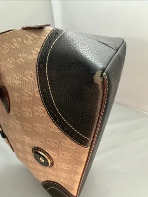 Dooney & Bourke Tan and Brown Logo Dome Satchel thumbnail 6