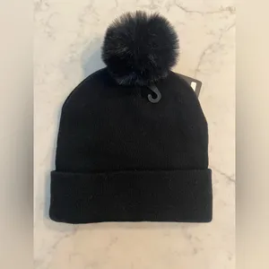 Ed Hardy Beanie Hat Set Love Kills Slowly Faux Fur Skull New thumbnail 2