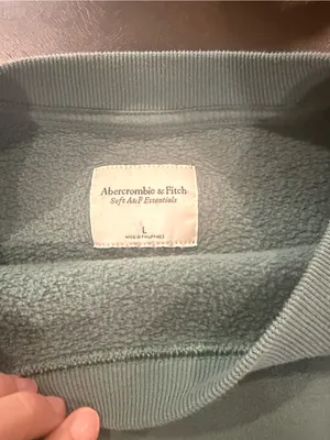 Abercrombie & Fitch Women's Crewneck Sweatshirt in Sage Green thumbnail 2