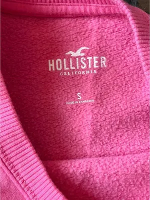Hollister Y2K Pink Oversized Crewneck Pullover Logo Sweatshirt size small 💗 thumbnail 6