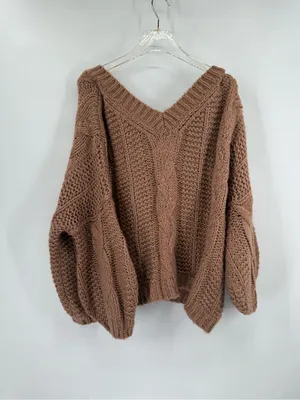 POL Rust Chunky Sweater size medium thumbnail 2