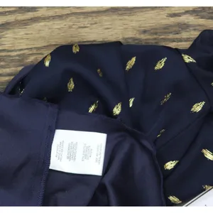 City Studios Juniors Foil-Print Jersey Fit Mini Dress Navy Blue / Gold M thumbnail 5
