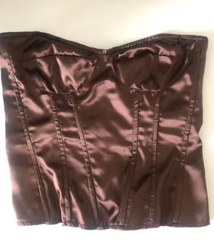 Pretty Little Thing Brown Satin Corset thumbnail 4