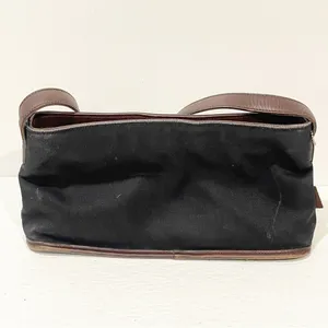 Vintage Coach E9d-6136 Black Canvas / Brown Leather Trim Purse Handbag‎ thumbnail 7