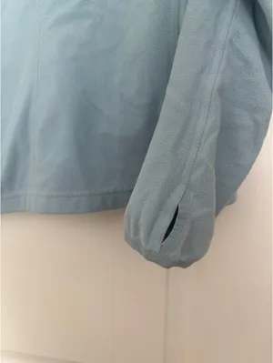 North Face Hoodie Zip Up Fleece Jacket Light Blue thumbnail 3