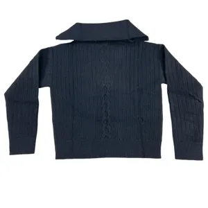 Area‎ Stars Quarter Zip Sweater Black Cable Knit Ribbed Collared Pullover S NEW thumbnail 4