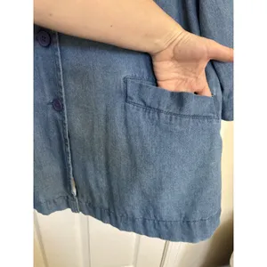 Woman Within Chambray Denim Cotton Chore Jacket Size 18/20 Pockets Barn Coat thumbnail 6