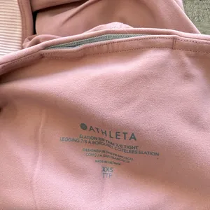 Athleta elation rib trim‎ tight Palermo pink/ and orchid pink Size xxs thumbnail 2
