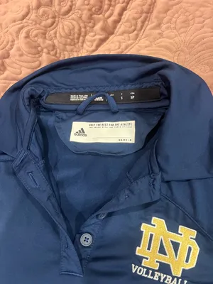 adidas Navy Blue Notre Dame Volleyball Polo Shirt thumbnail 3