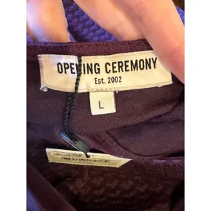Opening Ceremony Dress Women‎ Large Purple Plum Cut Out Thalia Puckered Midi NWT thumbnail 12