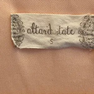 Altar'd State Peach Smocked Babydoll Mini Dress‎ Short Sleeve Ruffle S thumbnail 3