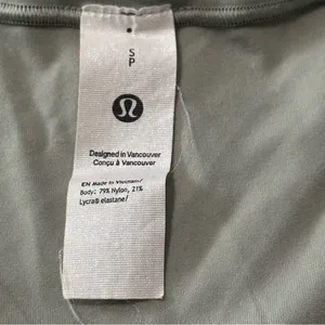 Lululemon S Jade Gray Wundermost Ultra Soft Nulu Square Neck Sleeveless Bodysuit thumbnail 7