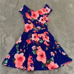 WINDSOR Floral Bubble Skater Dress, Small thumbnail 1